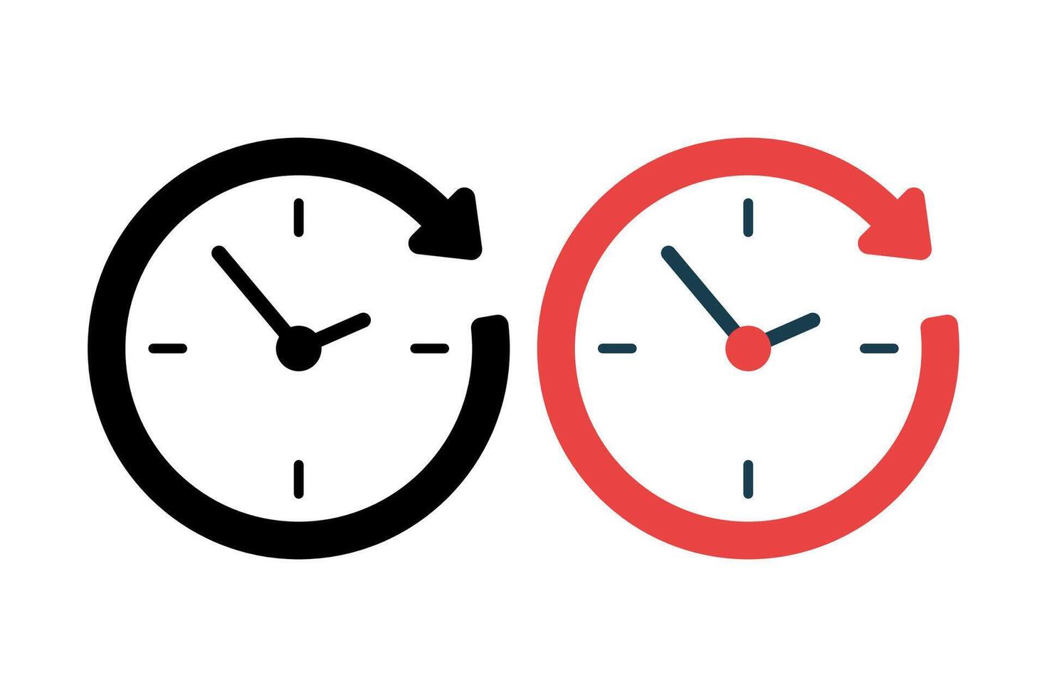 Arrow Clock Set Of Two vector