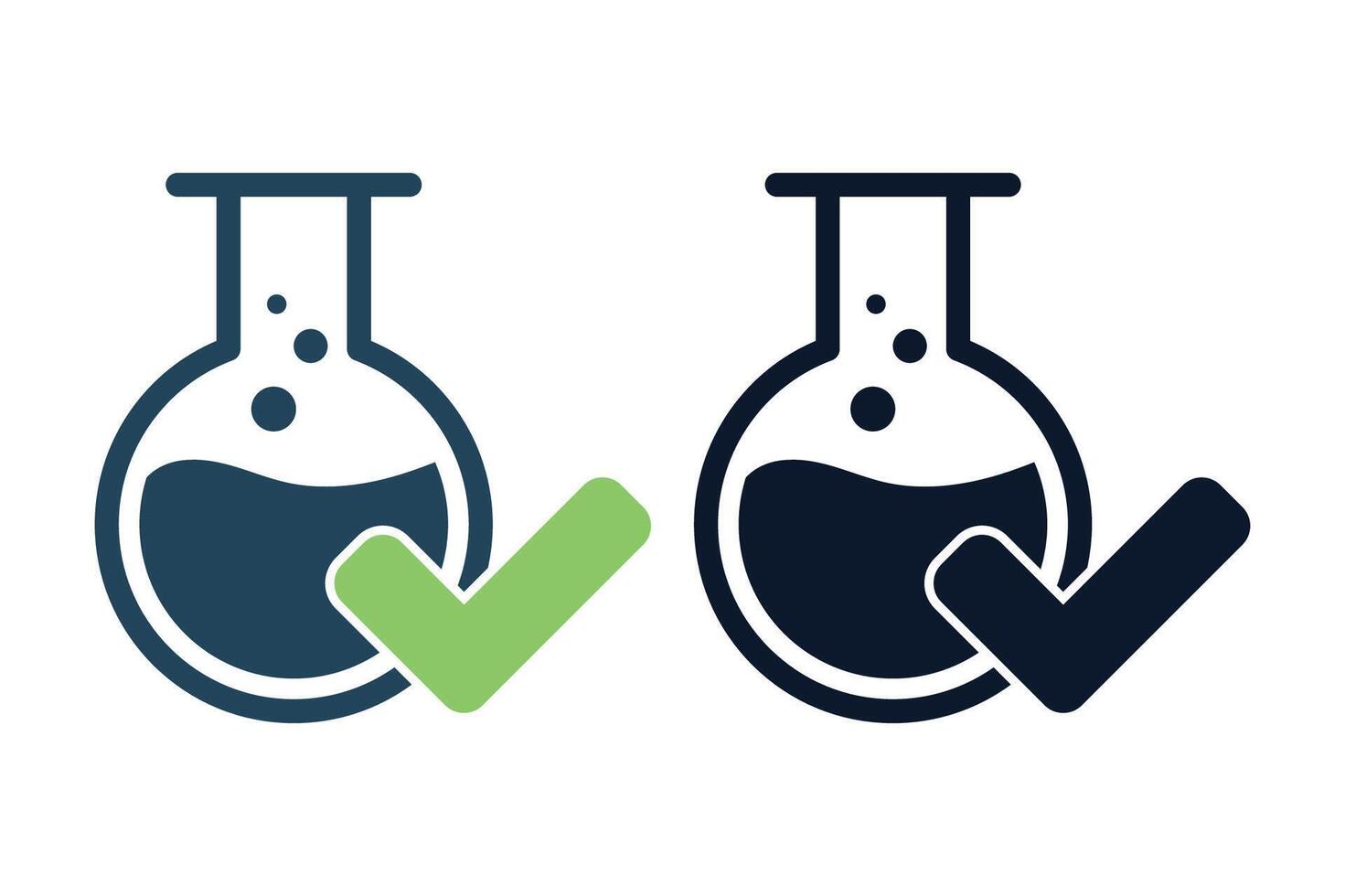 Science Beaker Check Mark vector