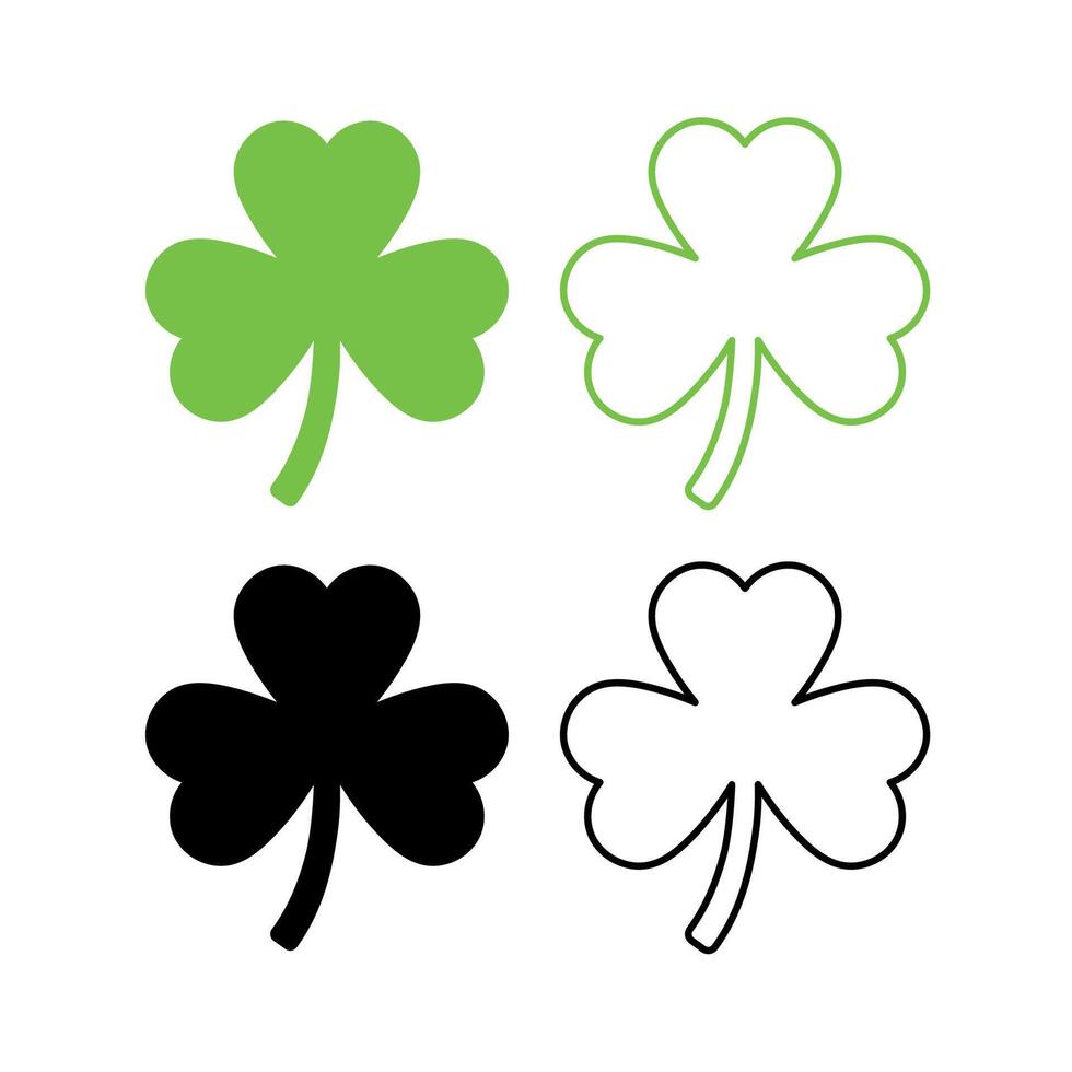 Clover Green And Black vector