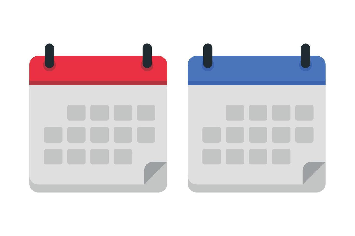 Calendar Blue And Red vector