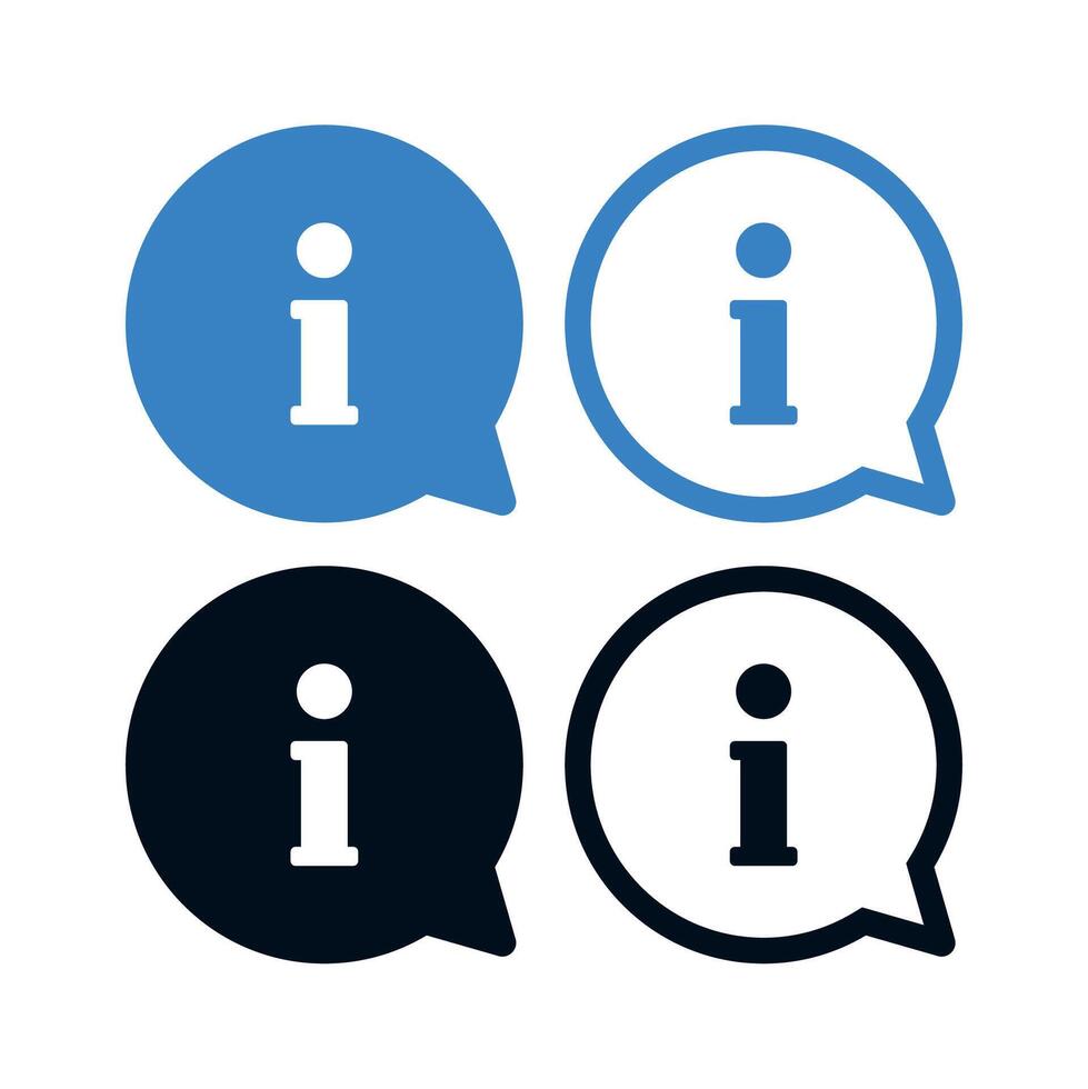 Info Speech Bubbles Set vector