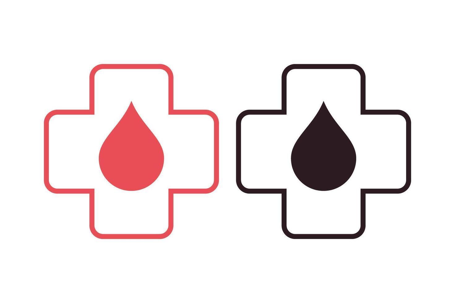 Medical Plus With Droplet vector