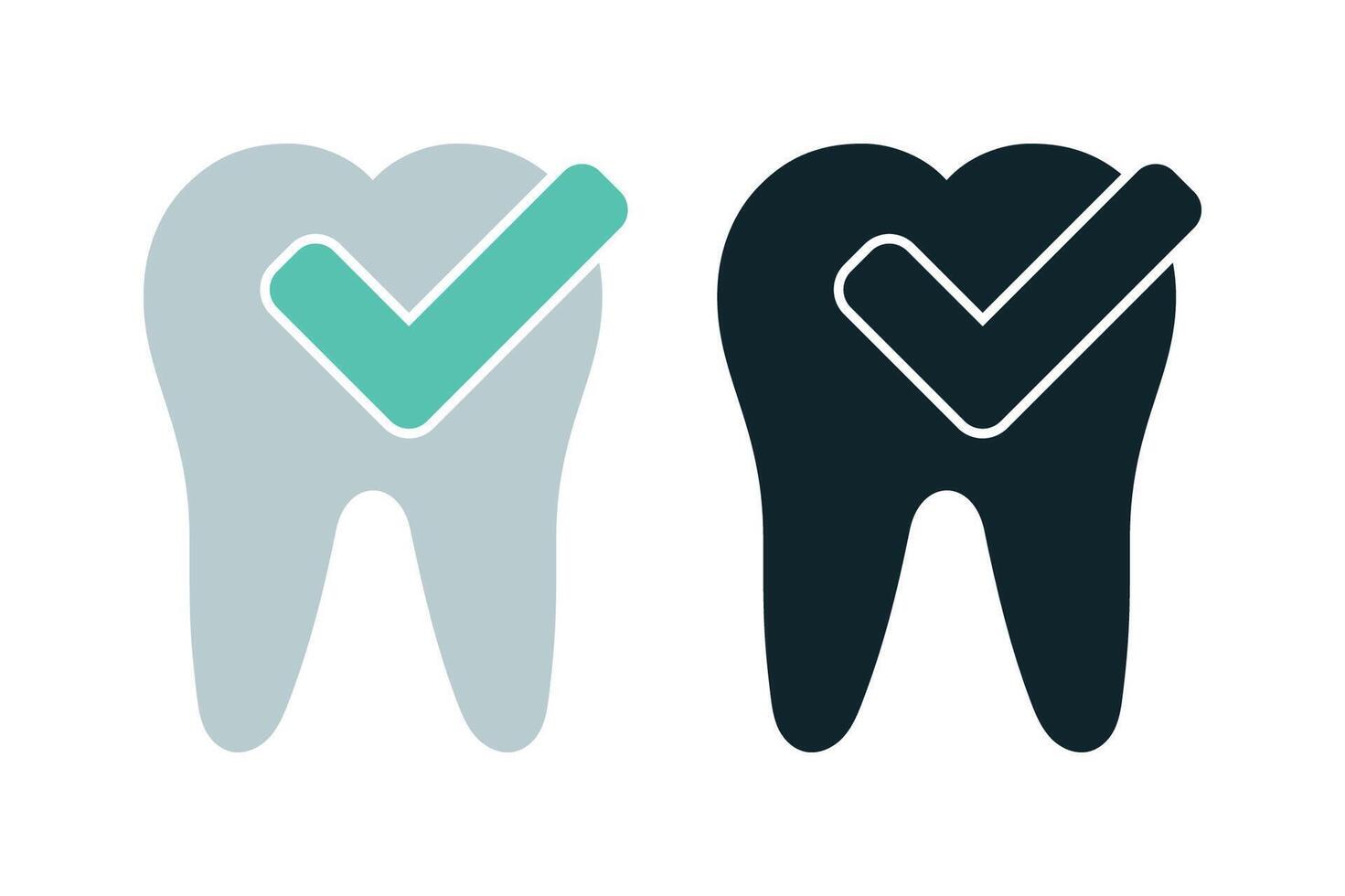 Tooth With Check Mark vector