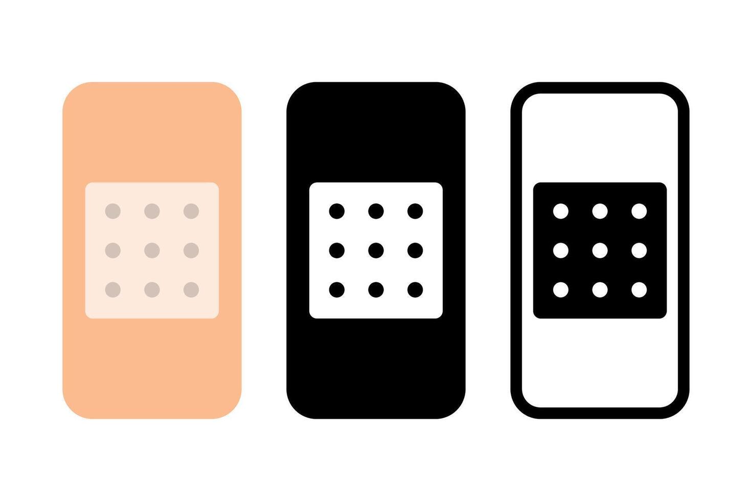 Plaster Bandaid Set vector