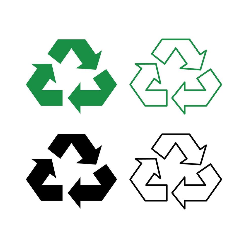 Simple Recycle Signs Set vector