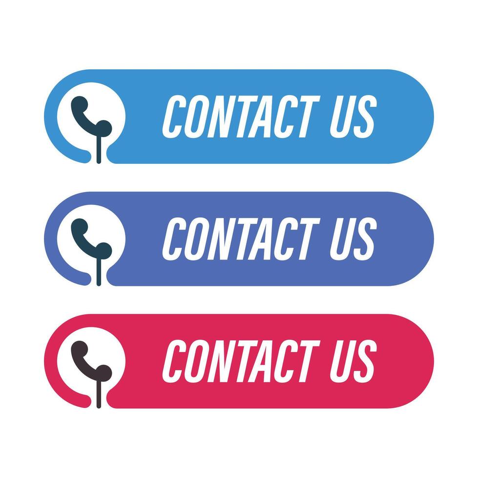 Contact Us Oval Sign With Phone vector
