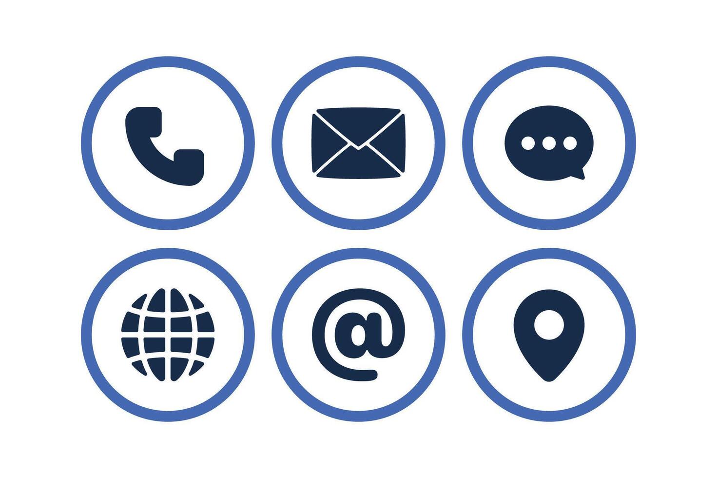 Contact Us Buttons Set vector
