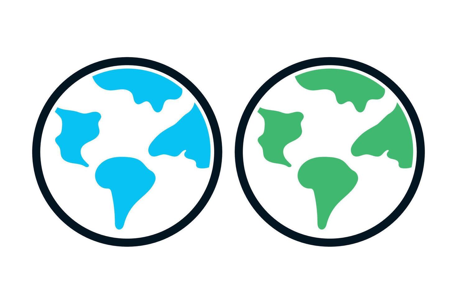 Simple Earth Circles Blue And Green vector