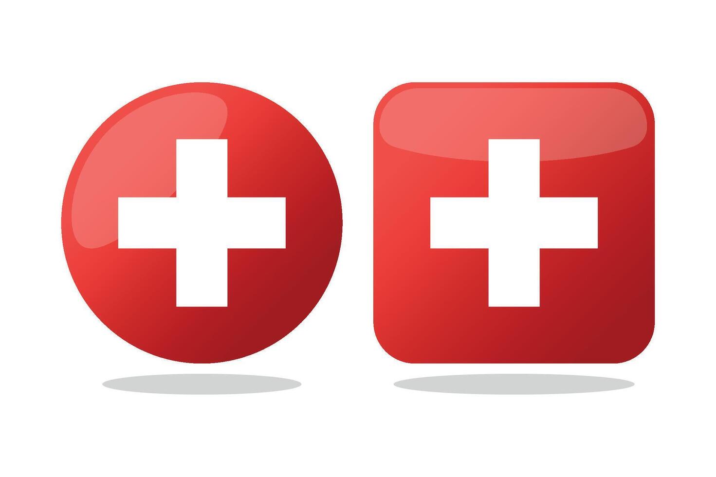 Medical Plus Circle And Square Gradient Style vector