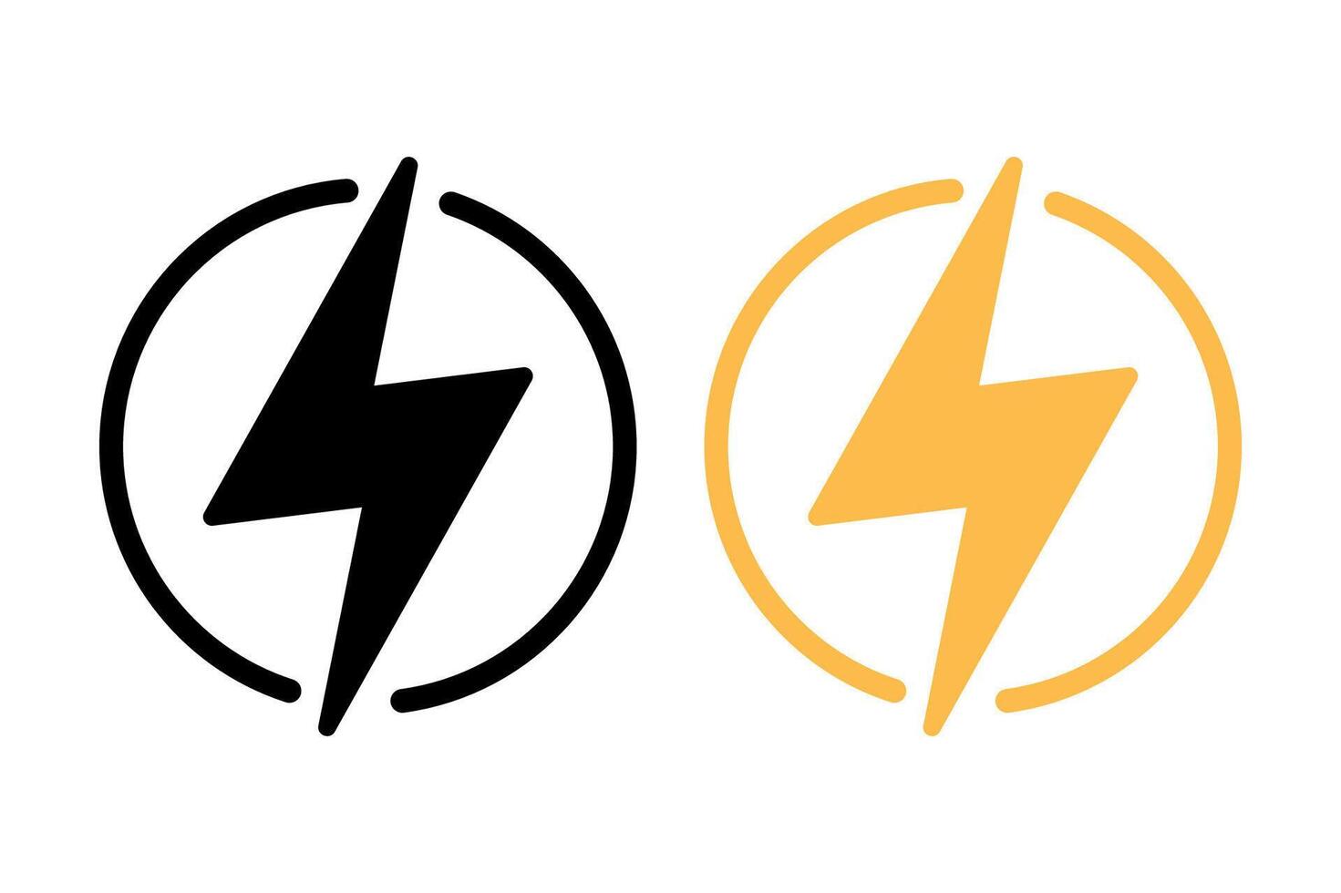 Lightning Bolts Circles vector