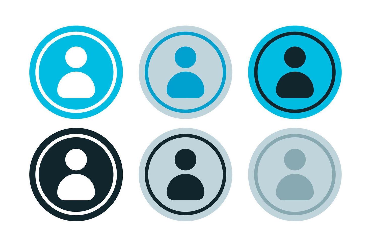 User Circles Multiple Colours Set vector