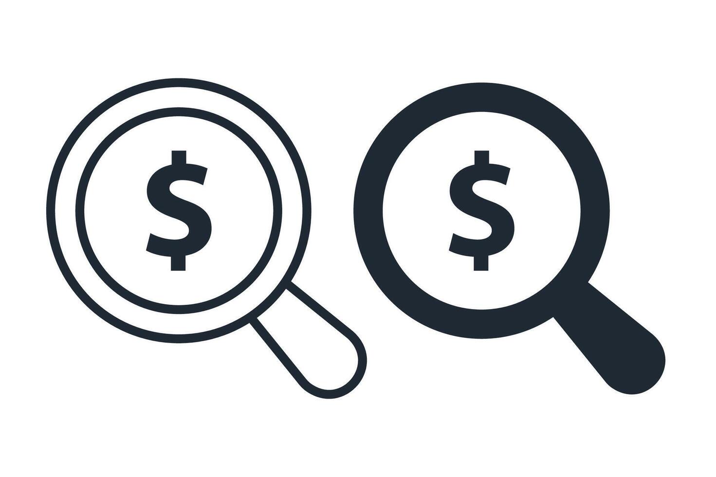 Financial Audit Magnifying Glasses vector