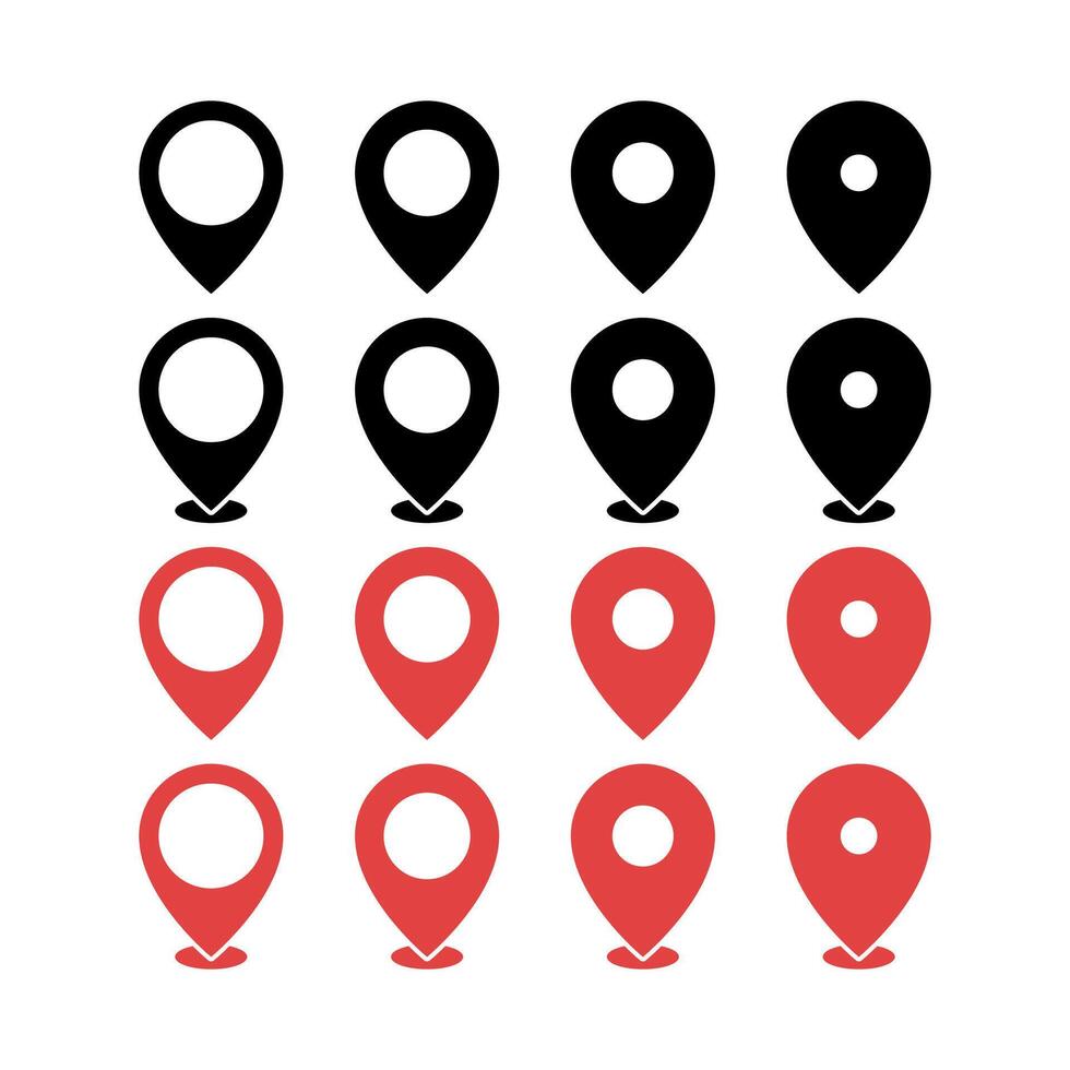 Location Pins Big Set vector