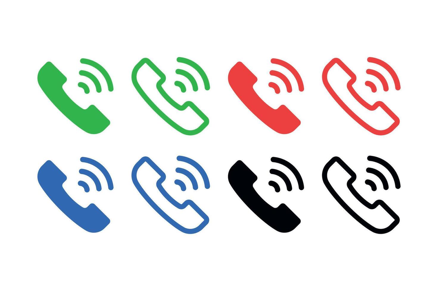 Phone Call Multiple Set vector