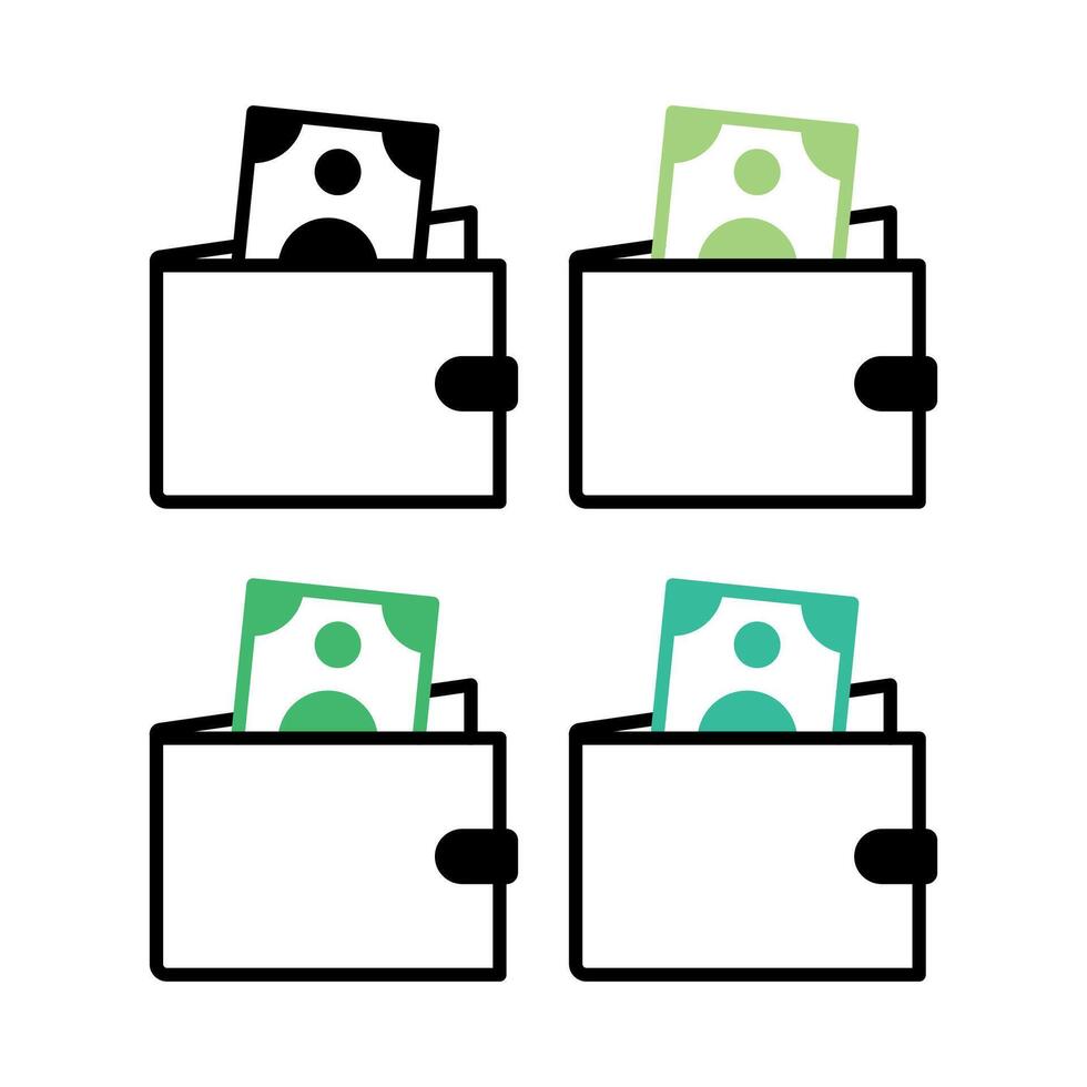 Wallet Multiple Colours vector