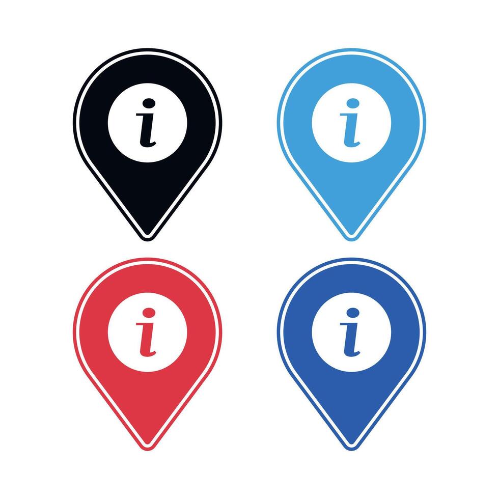 Info Location Pins Set vector