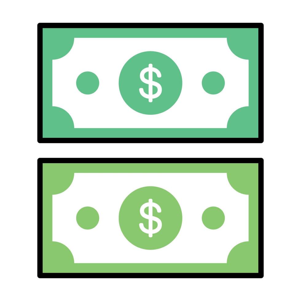 Cash Note Two Colours vector