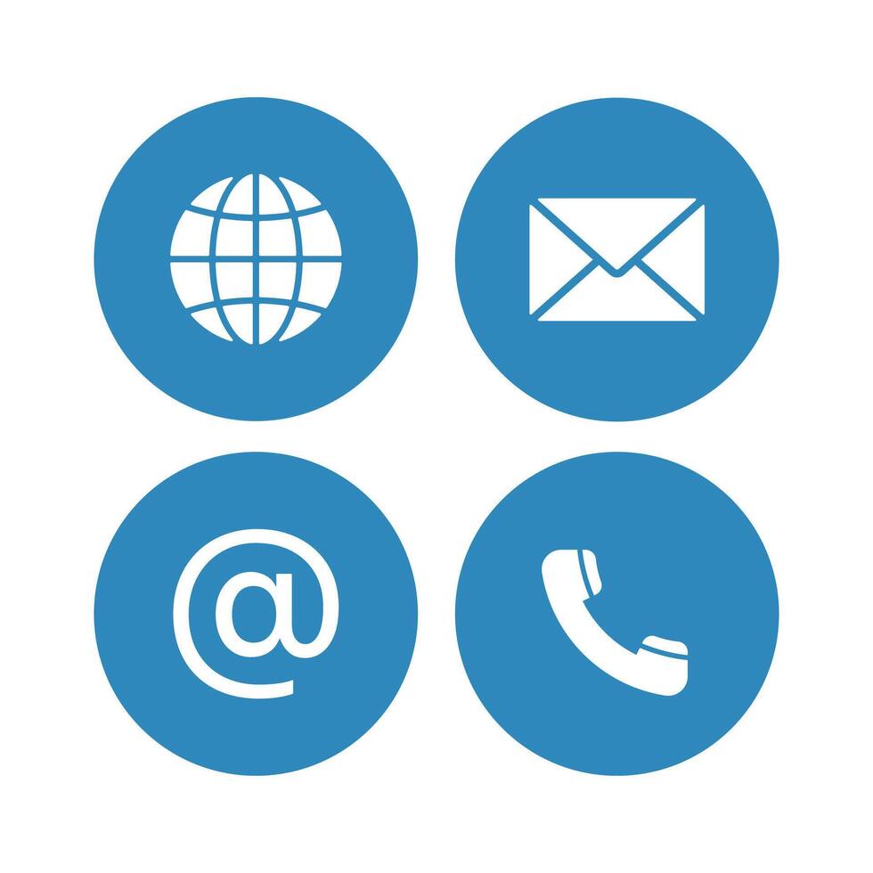 Contact Us Circles Collection vector