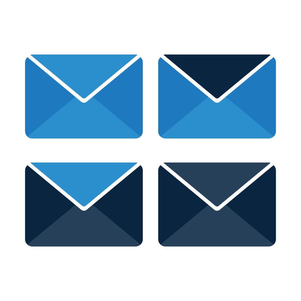Email Button Multiple Colours Set vector