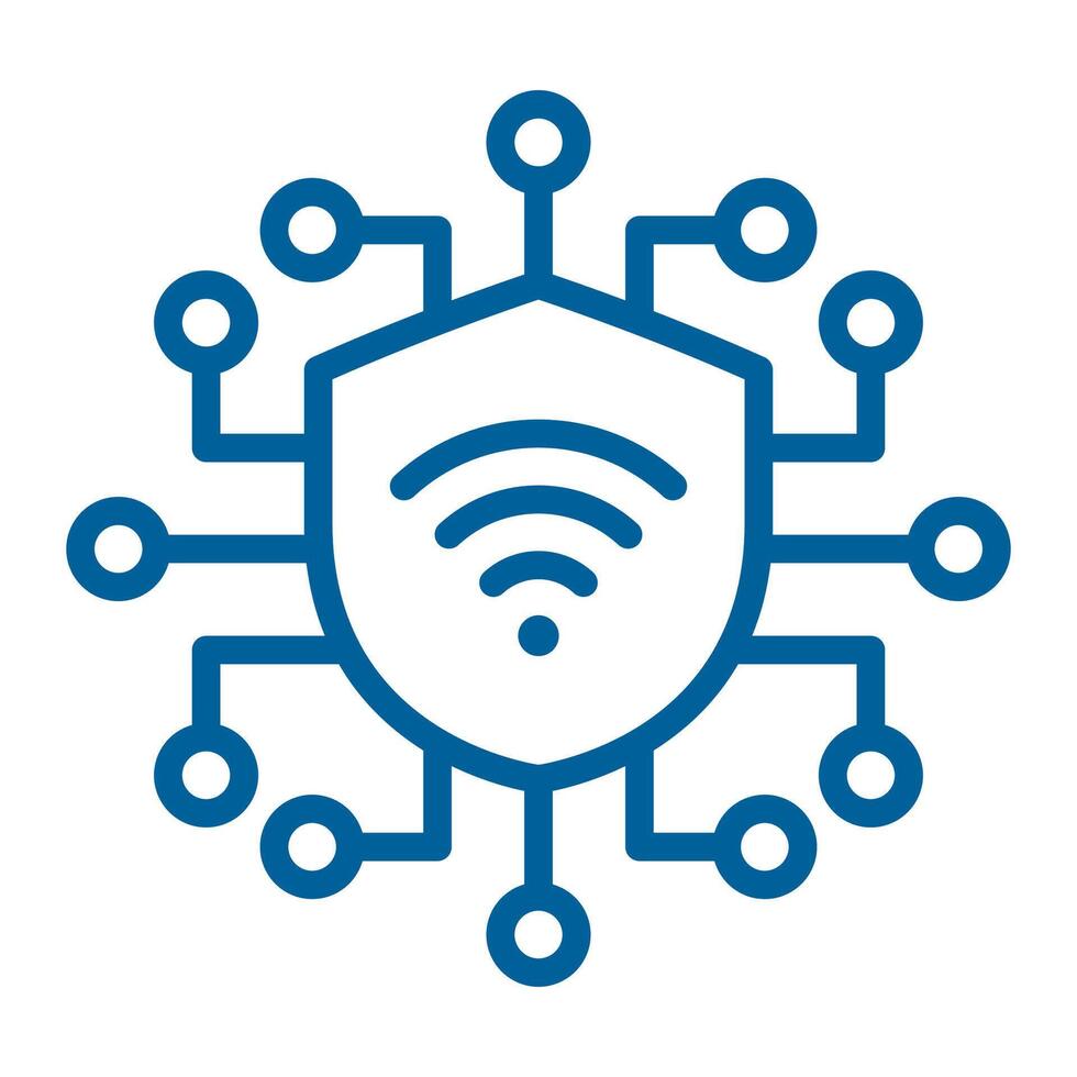 Wifi Cyber Security Shield vector