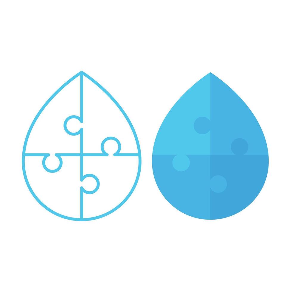 Droplet Shape Puzzle vector