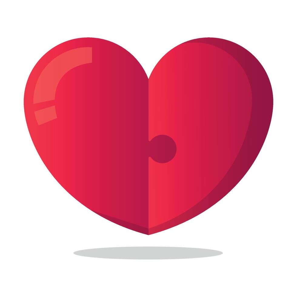 Heart Puzzle Graident Style vector