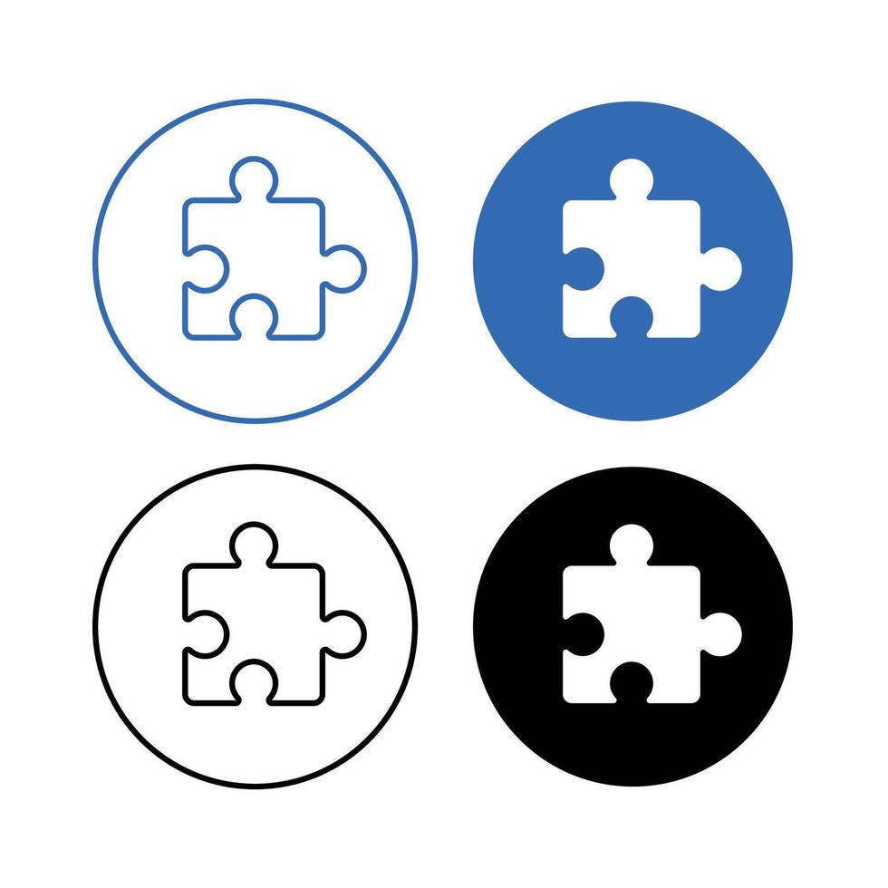 Circle Puzzle Set vector
