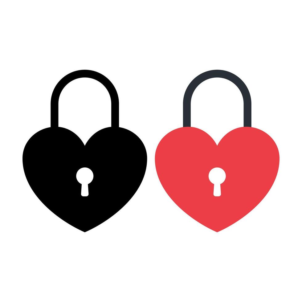Heart Padlocks Set Of Two vector