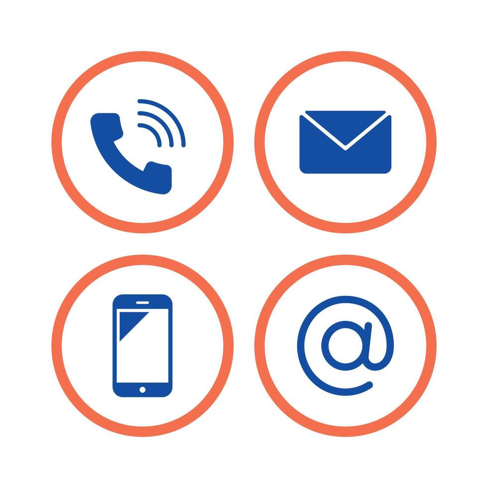 Contact Us Buttons Collection vector