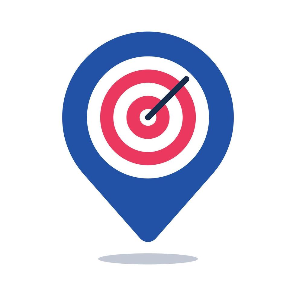 Location Pin With Target vector