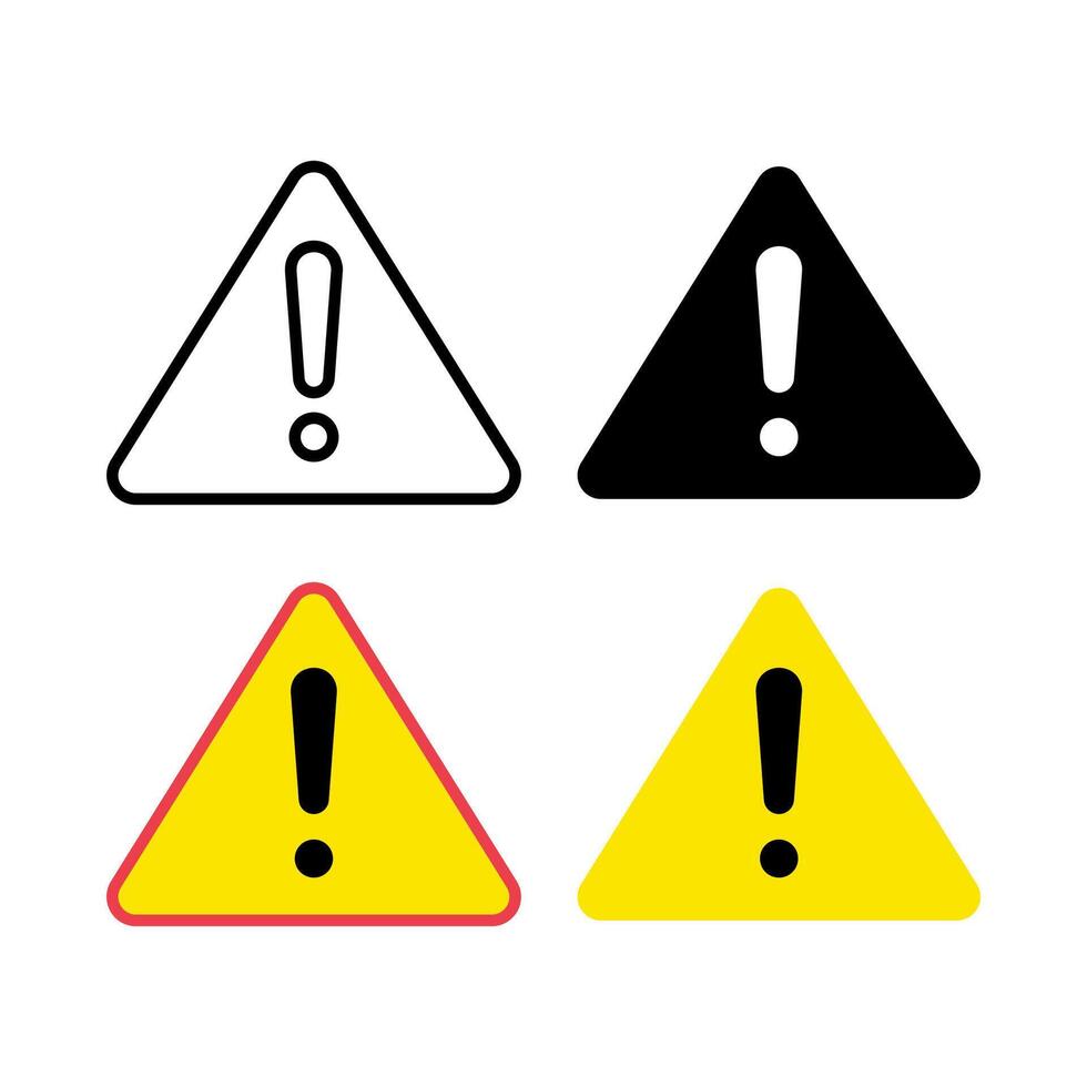 Warning Triangles Set vector