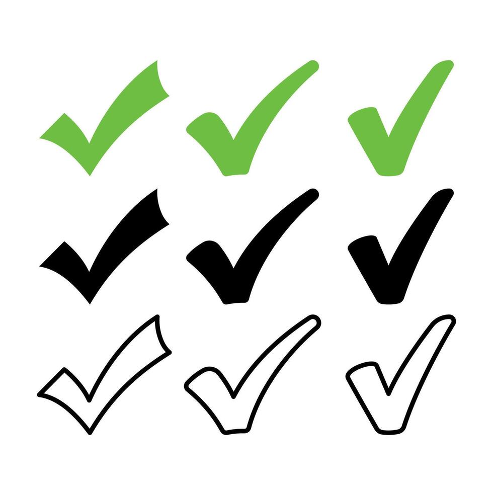 Check Marks Set vector