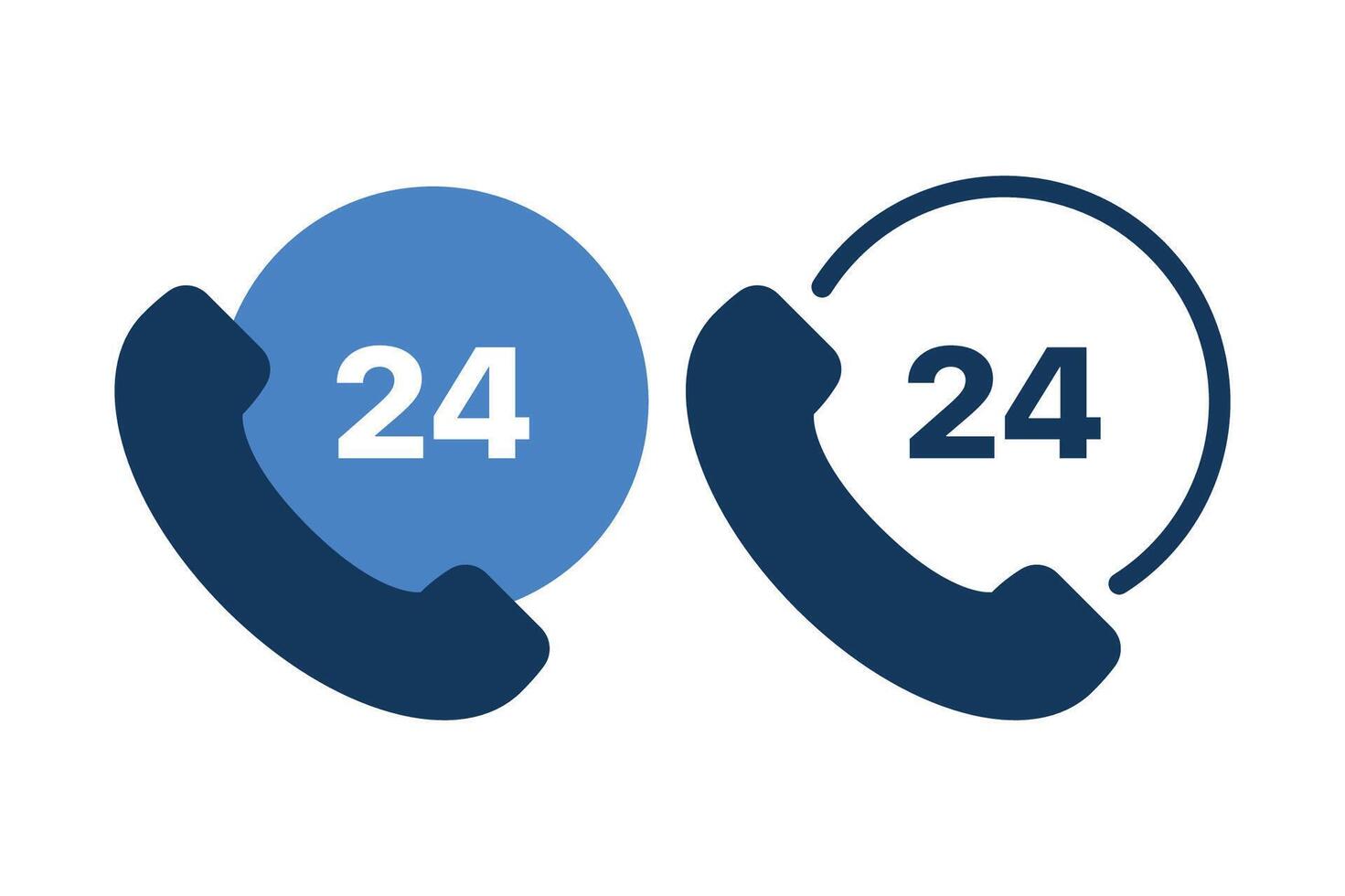 24 Hour Phone Call vector