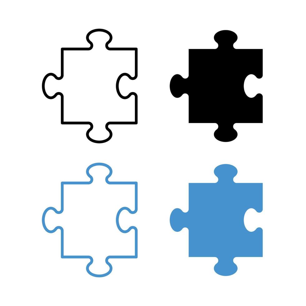 Puzzle Piece Set vector