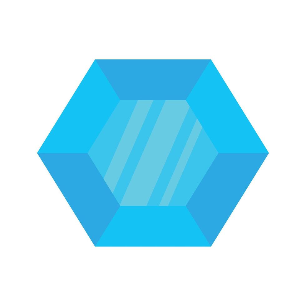 Gem Stone Flat Style vector