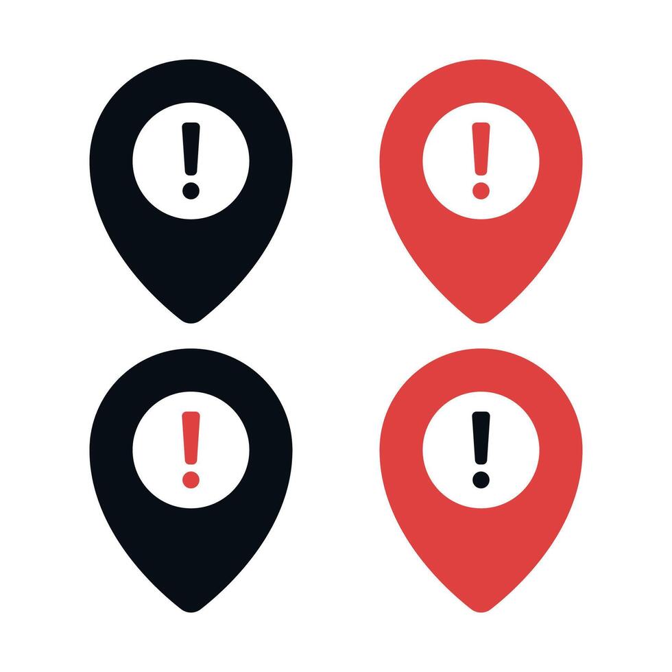 Important Location Pin Set vector