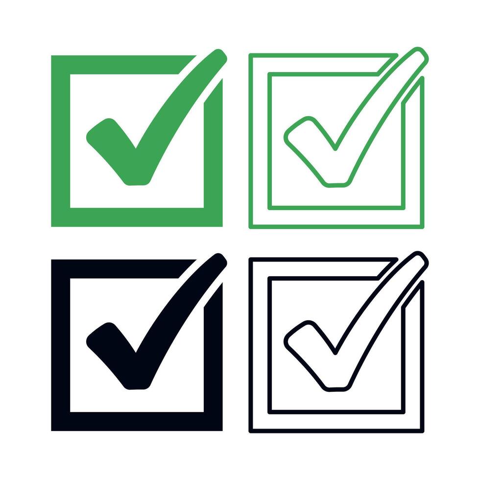 Check Box Set vector