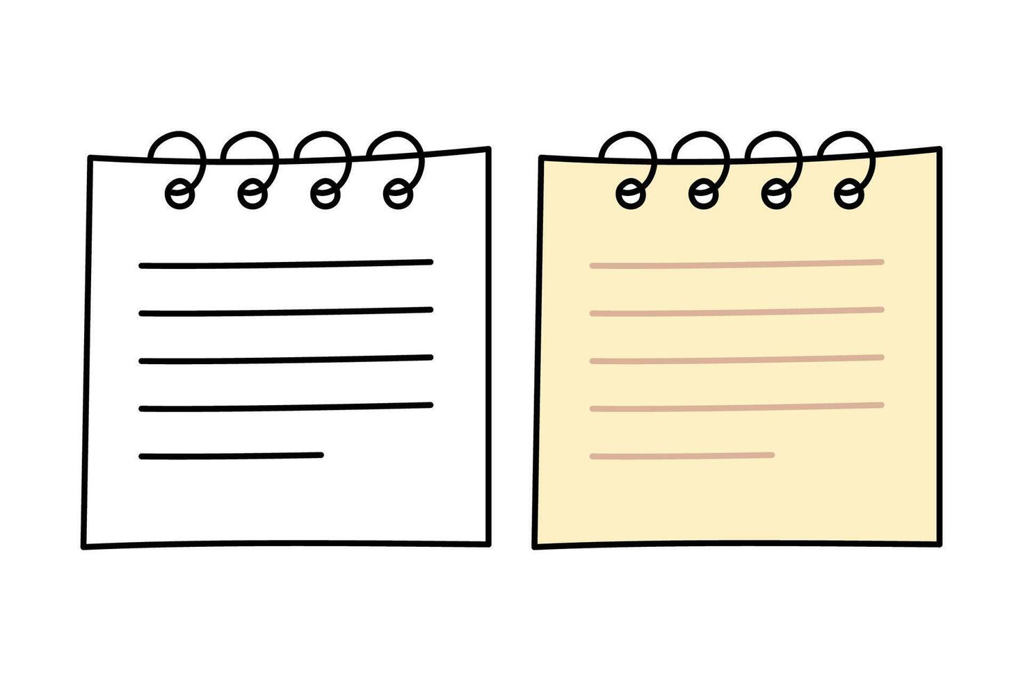 Doodle Style Note Pad vector