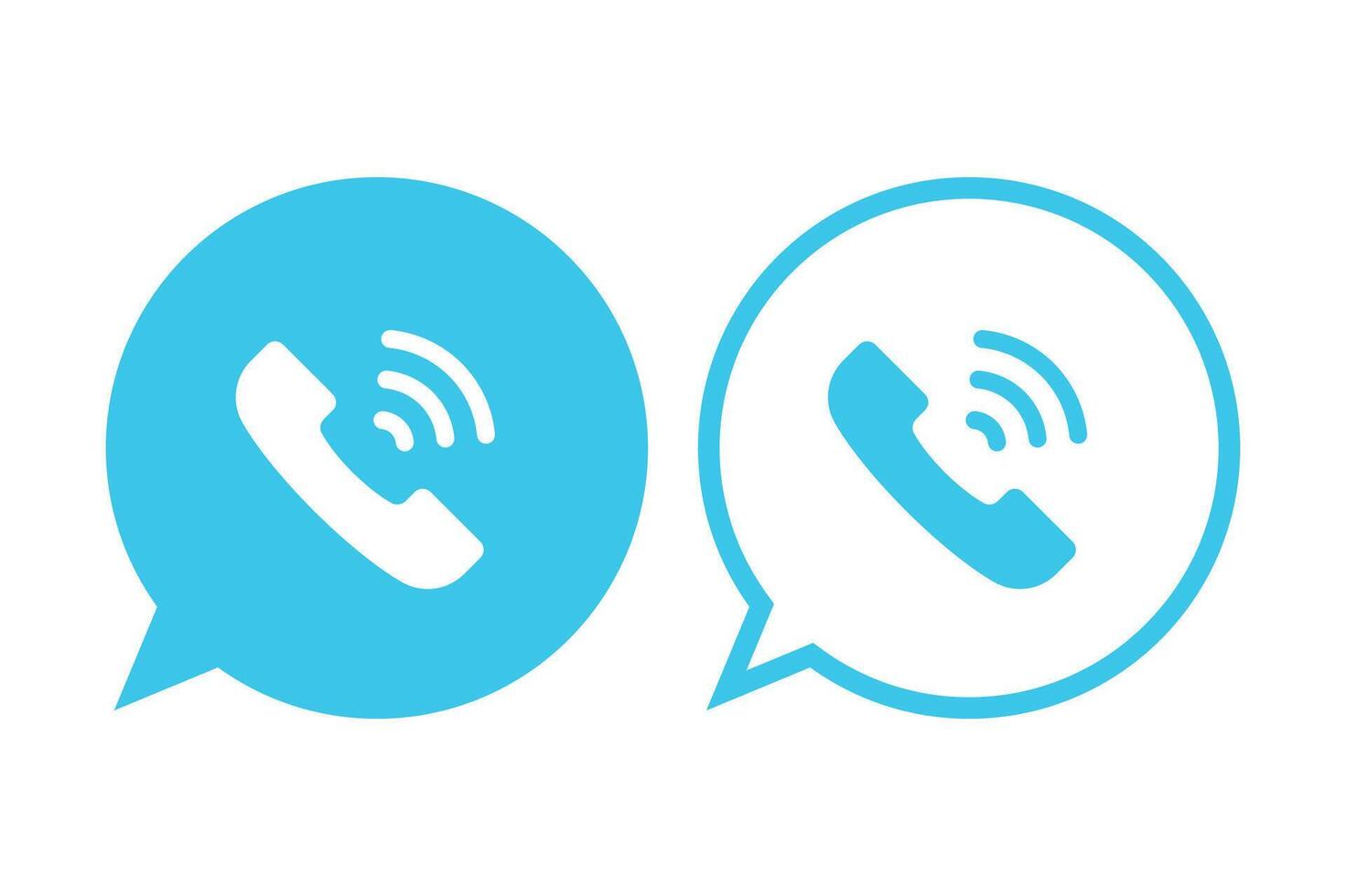 Phone Call Message Bubble Set vector