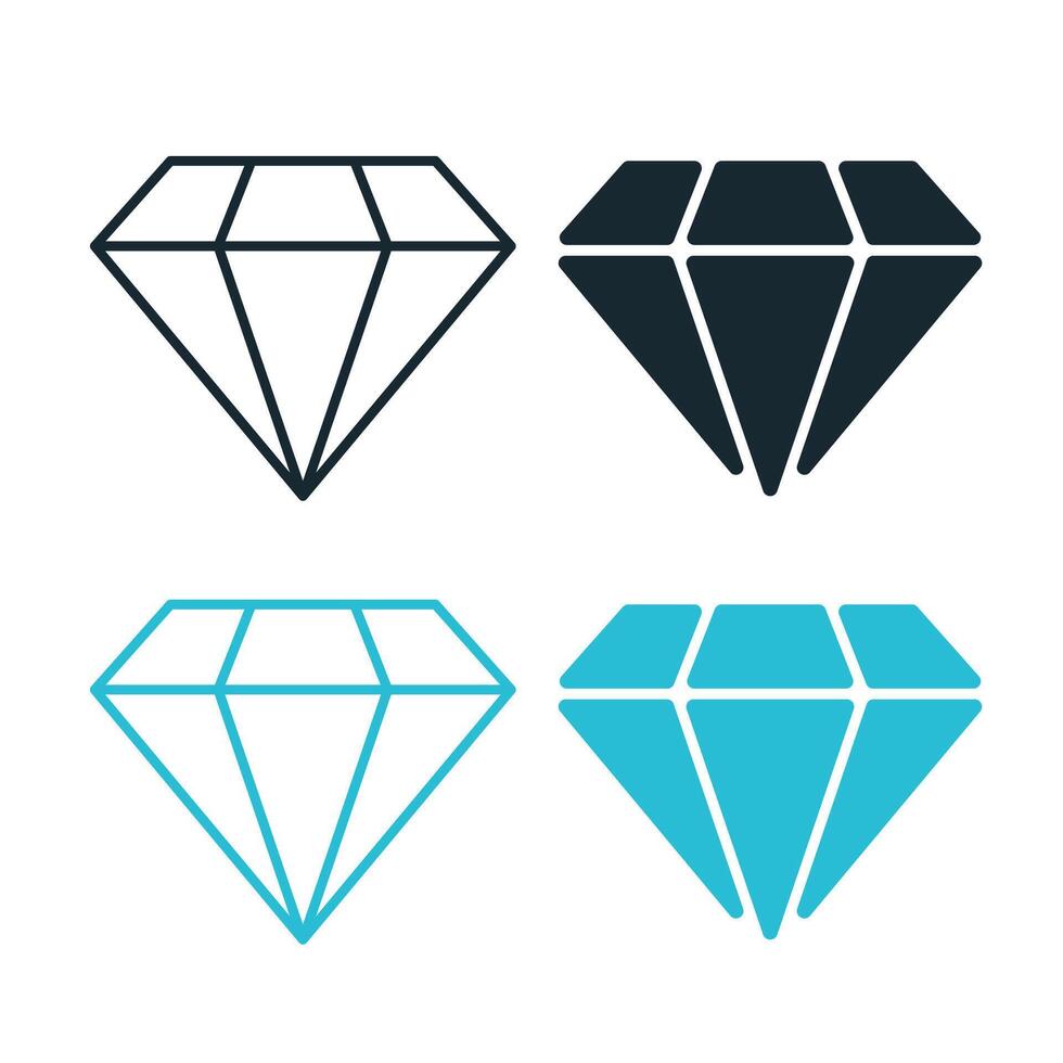 Diamond Multiple Styles Collection vector