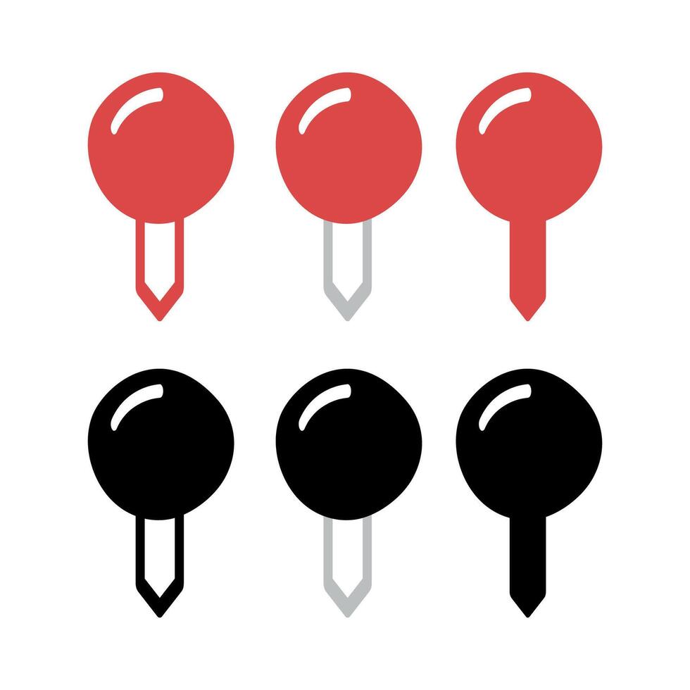 Circle Location Pin Multiple Colours Set vector