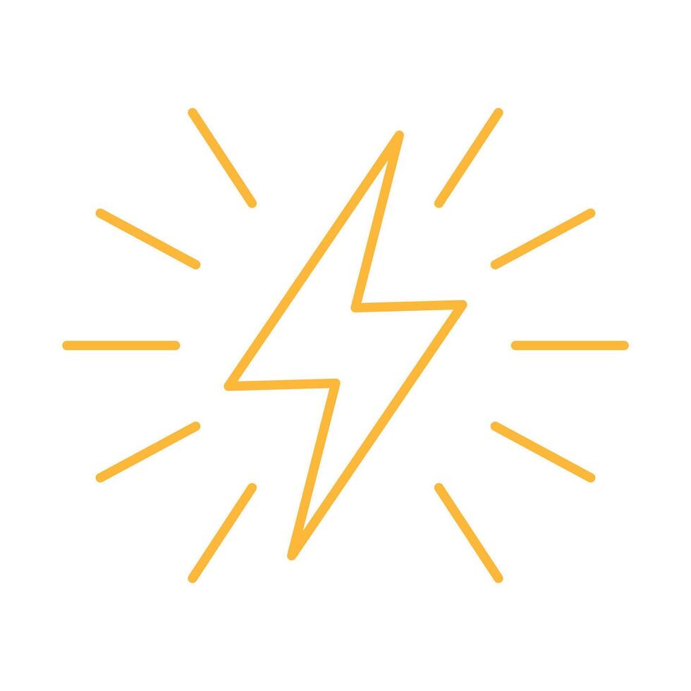 Lightning Bolt With Shine vector