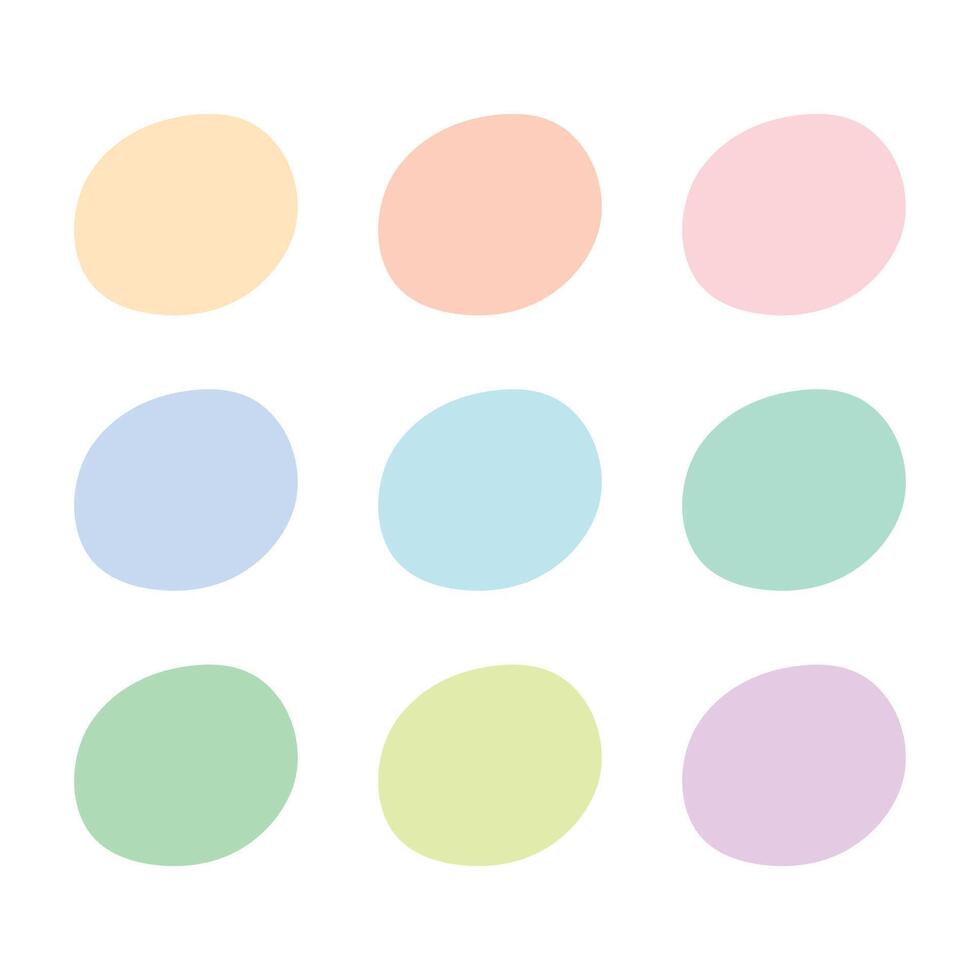 Pastel Colour Palette Abstract Circles vector