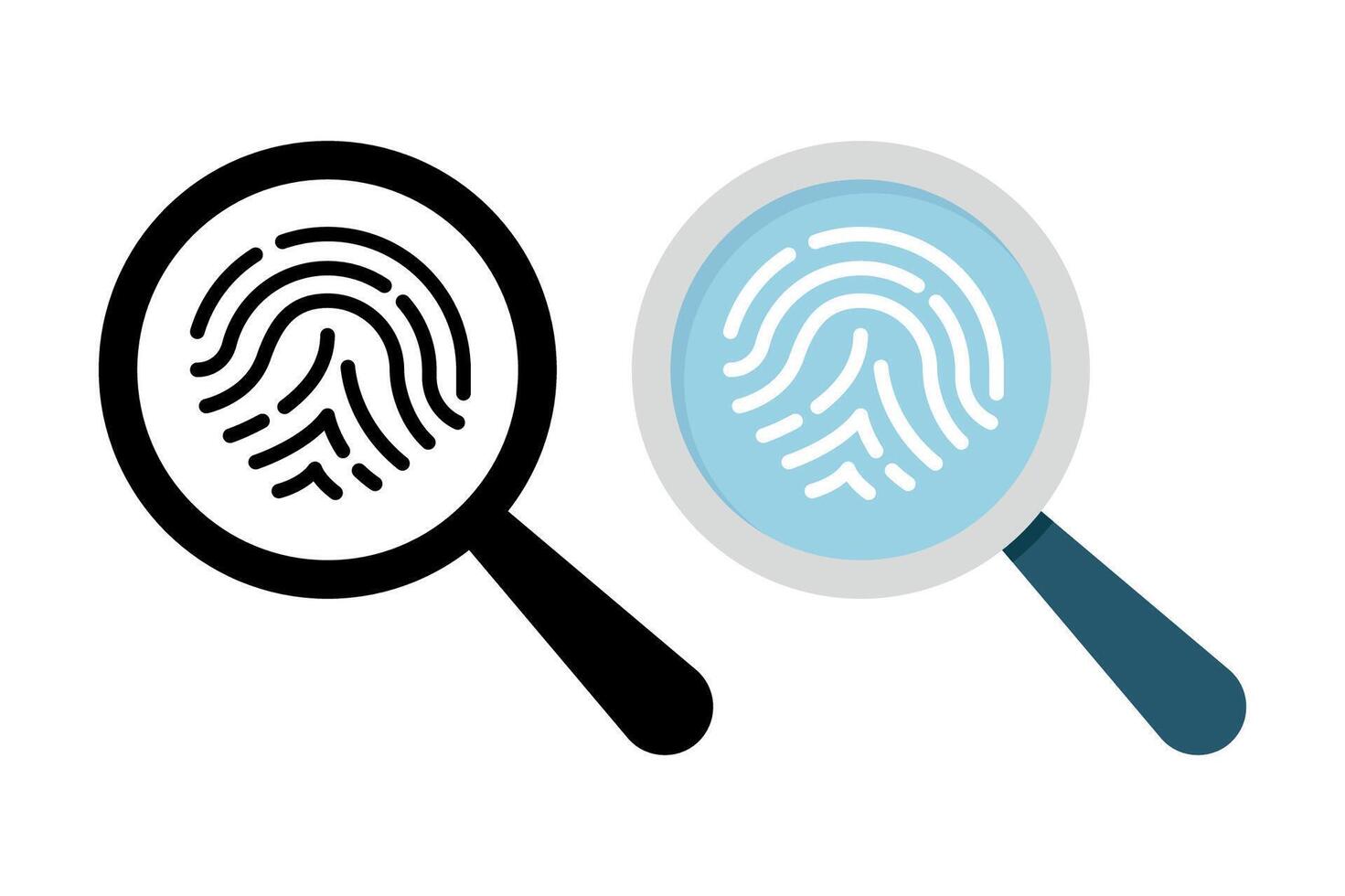 Magnifying Glass With Thumb Print vector