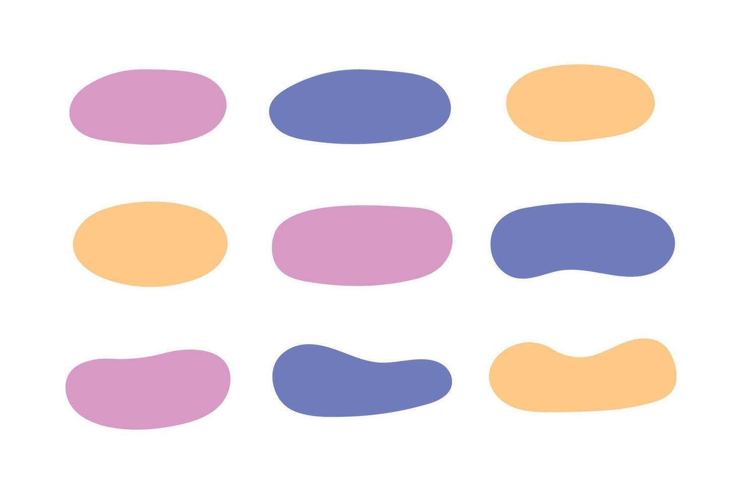 Oval Blobs Set vector