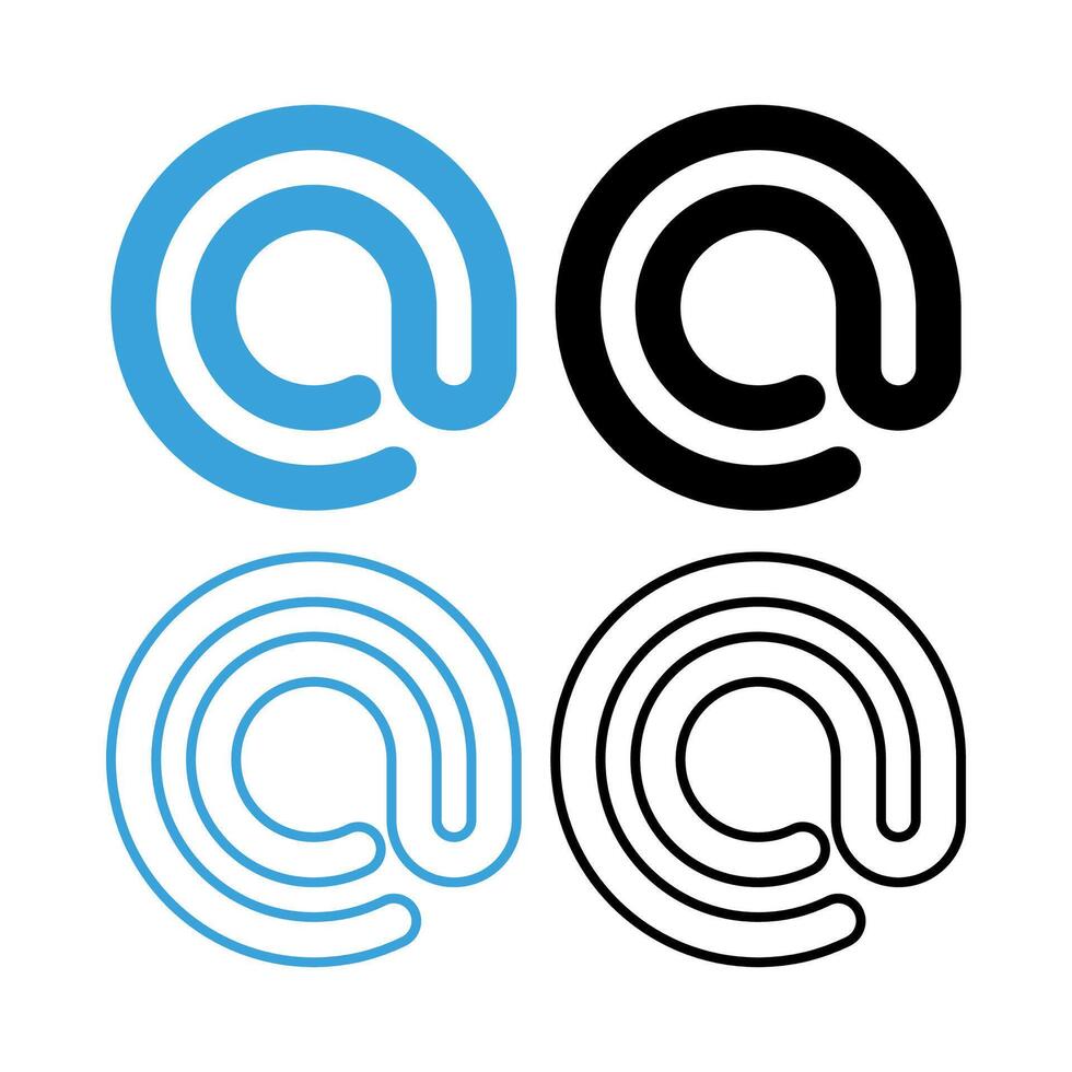 Modern At Sign vector
