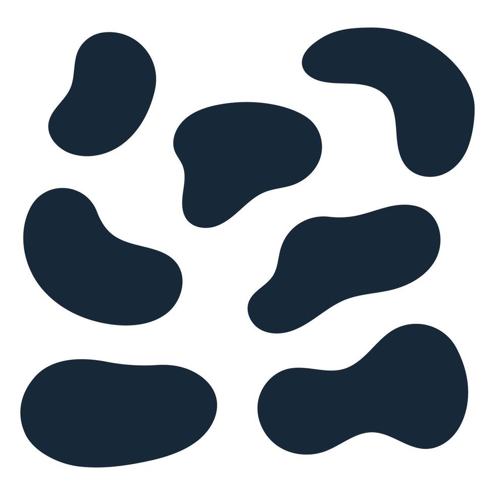 Dark Blobs Set vector