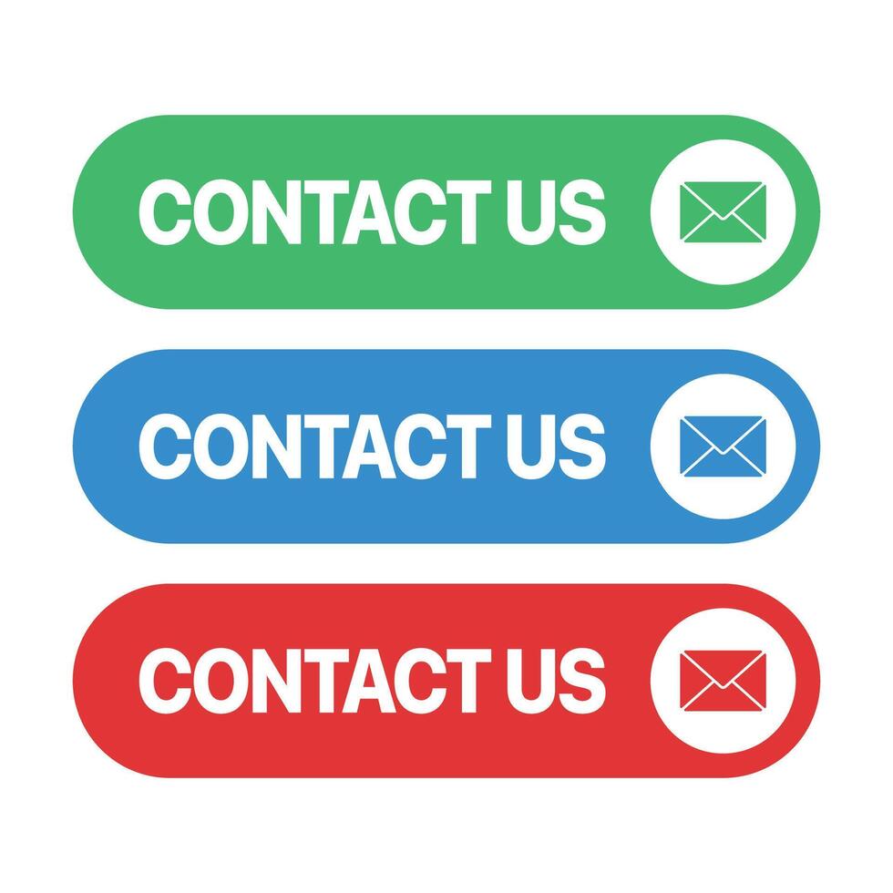 Contact Us Email Buttons Set vector