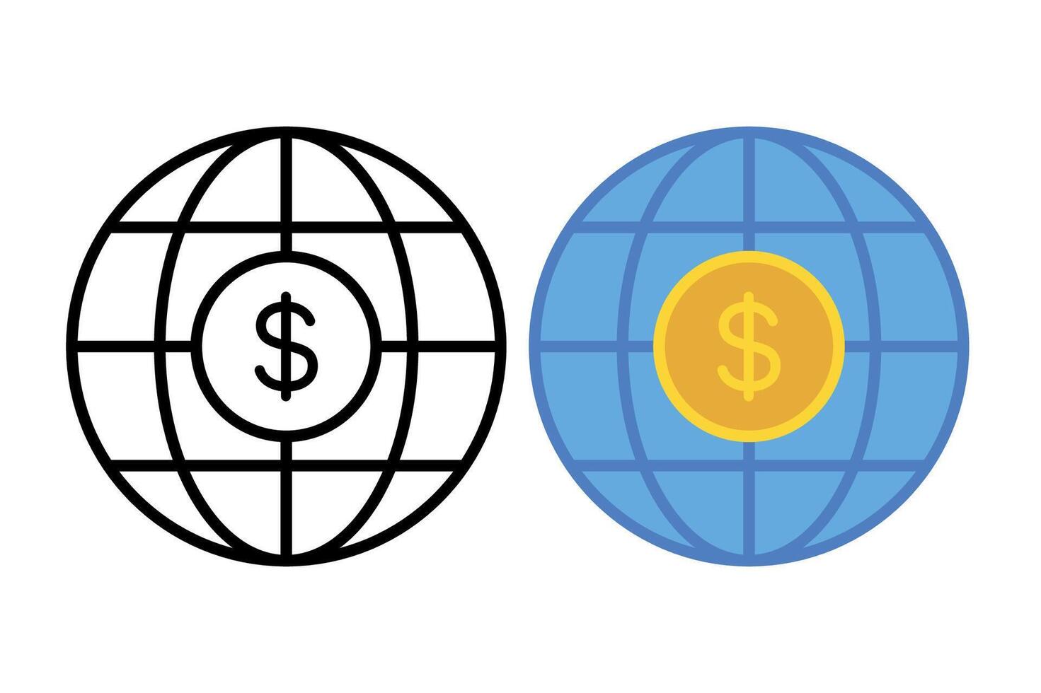 Online Payment Outline Flat vector
