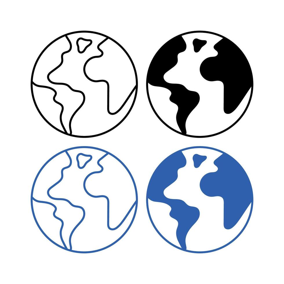 Earth Globes Set vector